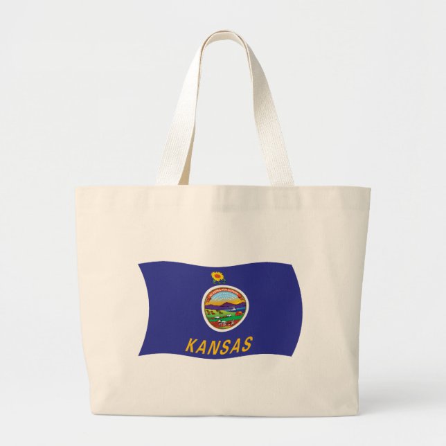 Kansas Flag Totebag Jumbo Tygkasse (Framsidan)
