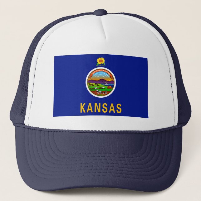 Kansas Flagga Hat Keps (Framsida)