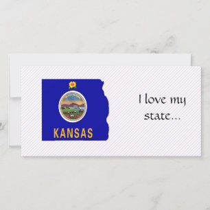 Kansas Flagga Karta