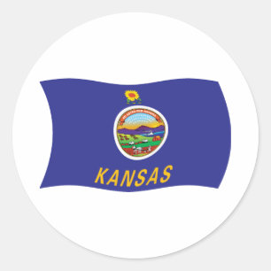 Kansas Flagga Klistermärke