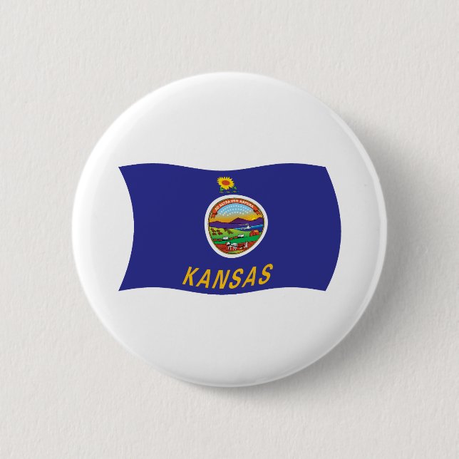 Kansas Flagga Knapp (Framsida)