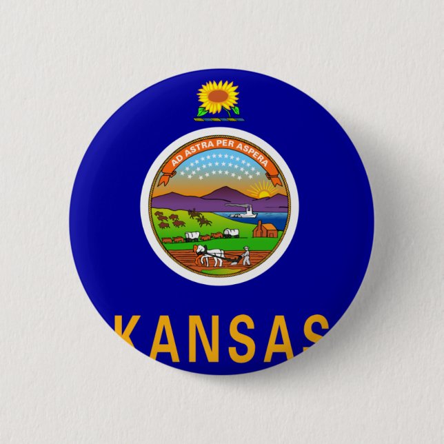 Kansas flagga knapp (Framsida)