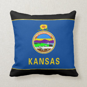Kansas flagga kudde