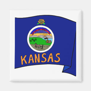 Kansas Flagga Magnet