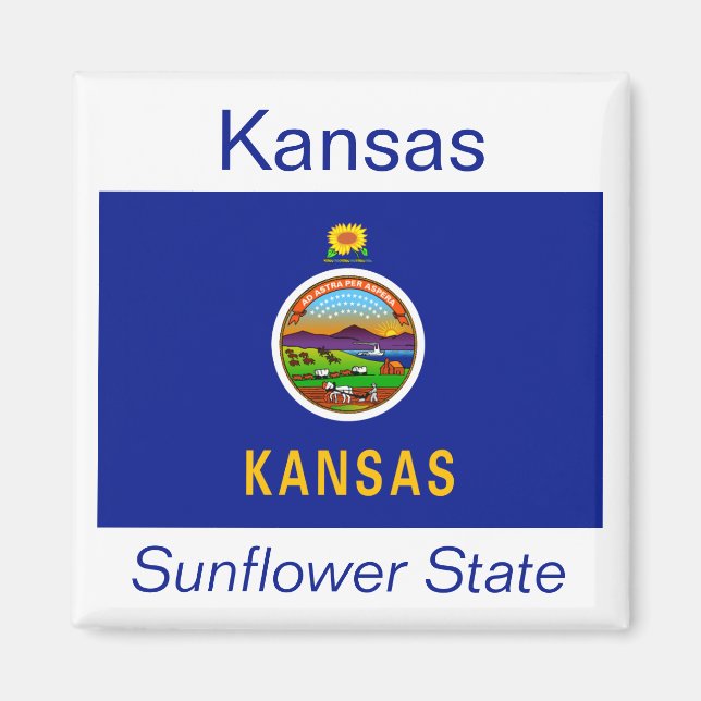 Kansas Flagga Magnet (Framsidan)