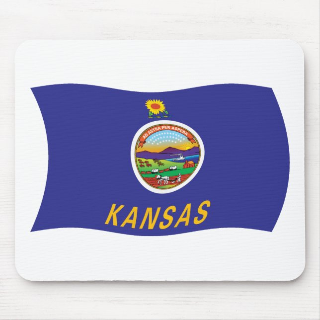 Kansas Flagga Mousepad Musmatta (Framsidan)