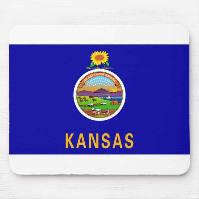 Kansas flagga musmatta (Framsidan)