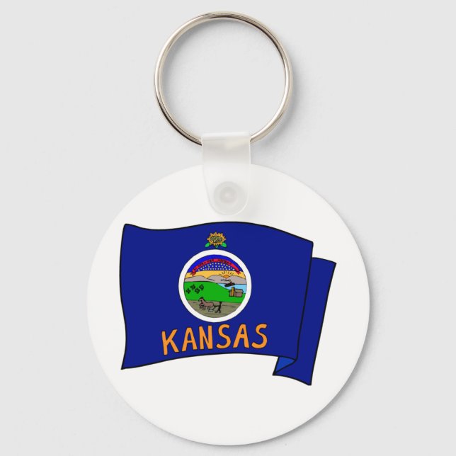 Kansas Flagga Nyckelring (Framsida)