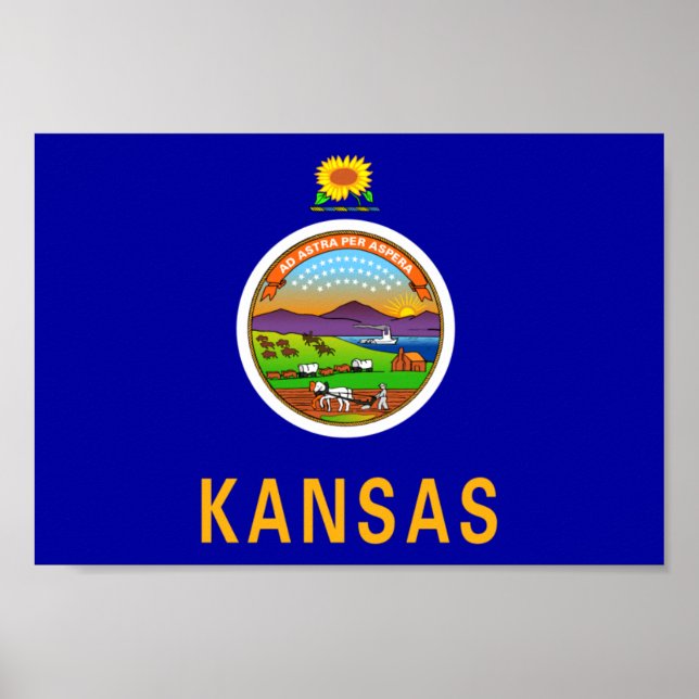 Kansas Flagga Poster (Framsidan)