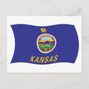 Kansas Flagga vykort