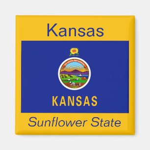 Kansas flaggamagnet magnet