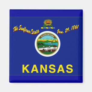 Kansas flaggamagnet magnet