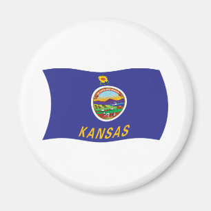 Kansas Flaggmagnet Magnet