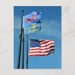 Kansas Flaggor Vykort