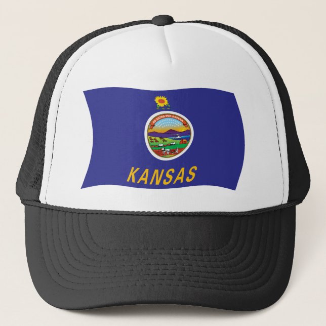Kansas Flagmössa Truckerkeps (Framsida)
