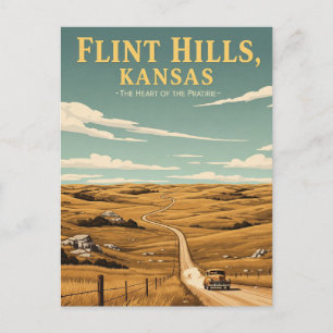 Kansas Flint Backe Travel Souvenir Vykort