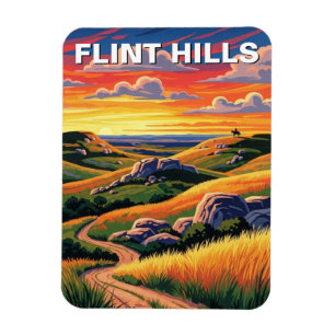Kansas Flint Hills Resa Souvenir Magnet