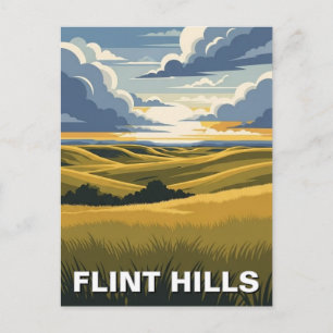 Kansas Flint Hills Resor Vykort