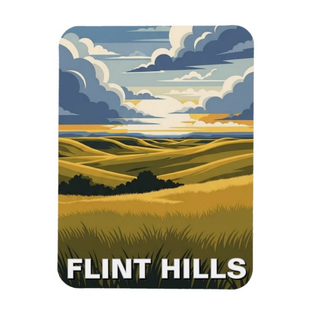 Kansas Flint Hills Travel Magnet (Vertikal)