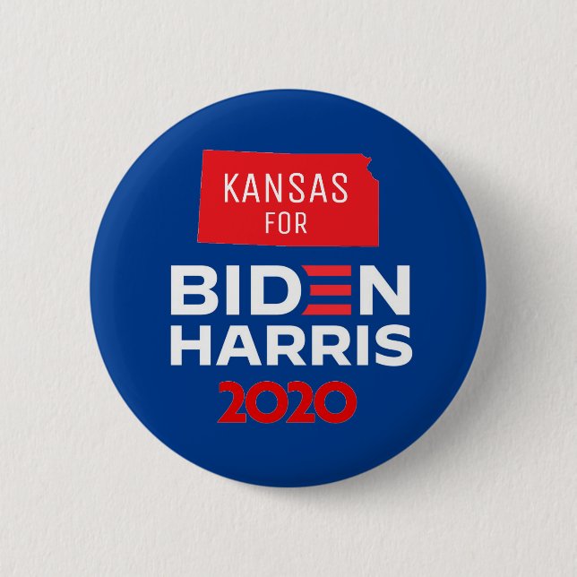 Kansas för Biden Harris 2020 Knapp (Framsida)