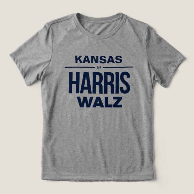 Kansas for Harris Walz T Shirt (Design Framsida)