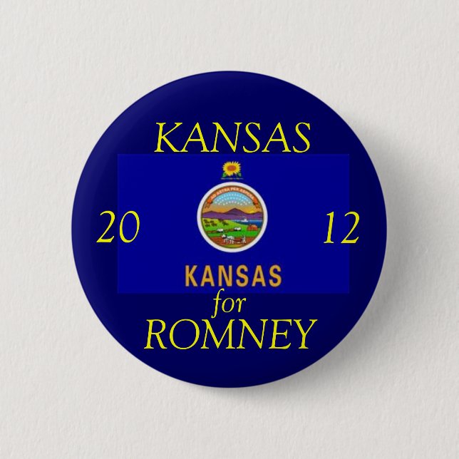 Kansas för Romney 2012 Knapp (Framsida)
