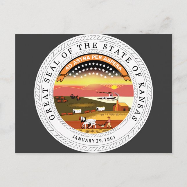 Kansas, Förenta staterna Vykort (Framsida)