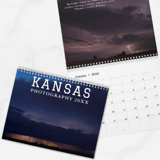 Kansas Fotografi Landskap & Stormar Kalender