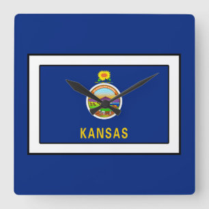 Kansas Fyrkantig Klocka