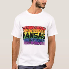Kansas Gay pride Flagga T Shirt