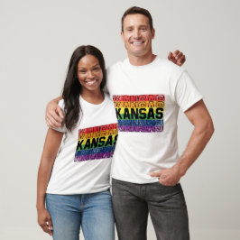 Kansas Gay pride Flagga T Shirt