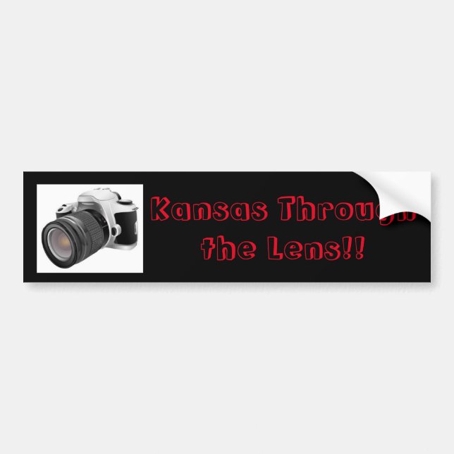 Kansas genom Lens-stötfångaren Bildekal (Framsidan)