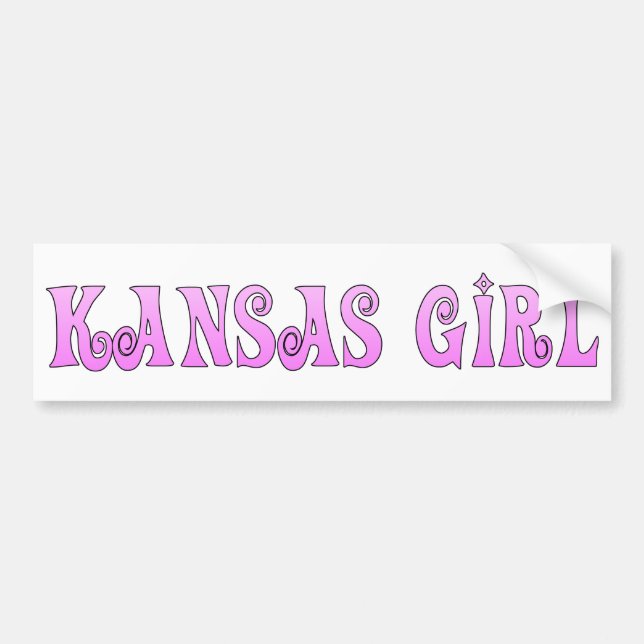 Kansas Girl Bildekal (Framsidan)