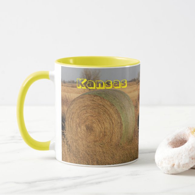 Kansas Hay Bale Coffee Mugg (Med munk)