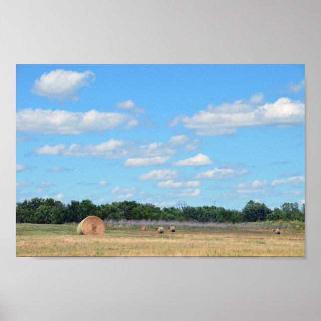Kansas Hay Bales Poster (Framsidan)