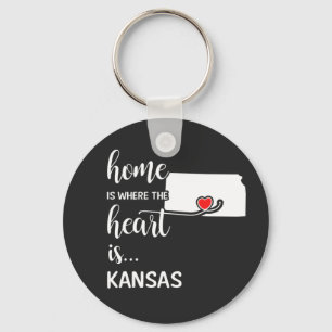 Kansas Hem är där hjärtat finns Nyckelring