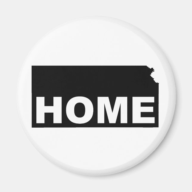 Kansas Hem bort från State Fridge Magnet (Framsidan)