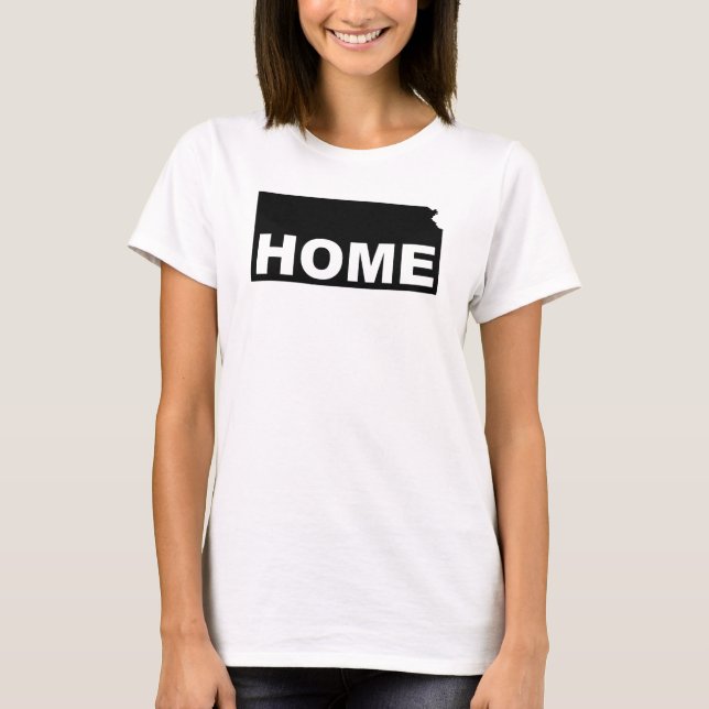 Kansas Hemifrån Från Stat T-Shirt Tees (Framsida)