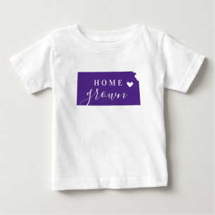 Kansas Hemodlad Lila och Vit T Shirt