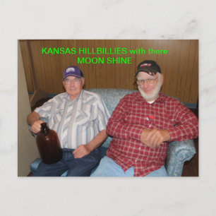 Kansas Hillbillies med Måne Shine POST-kort Vykort