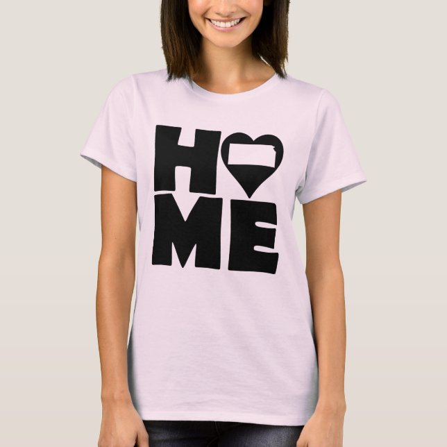 Kansas Home Heart State Tees T-Shirt (Framsida)