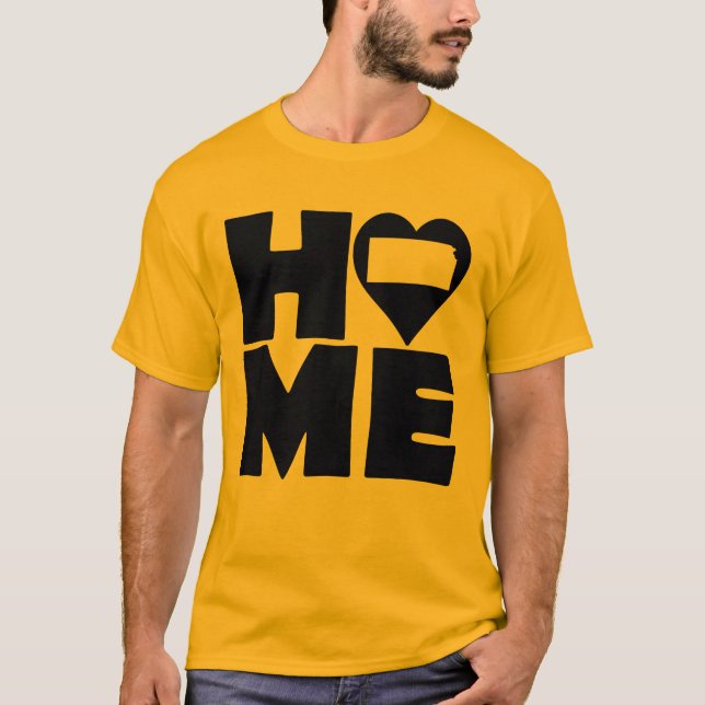 Kansas Home Heart State Tees T-Shirt (Framsida)