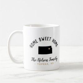 Kansas Home Sweet Home Family Monogram Mugg