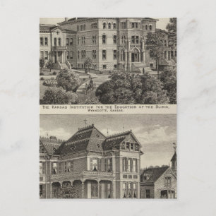 Kansas Institute for Education of the Blind Vykort