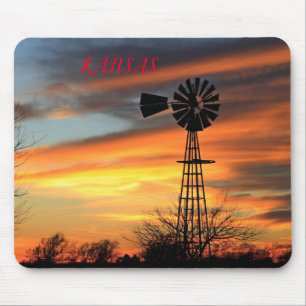 Kansas jul Kvarn Sunset Mouse Pad Musmatta