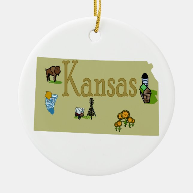 Kansas julgranprydnad julgransprydnad keramik (Framsidan)