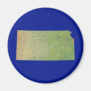Kansas Karta Magnet