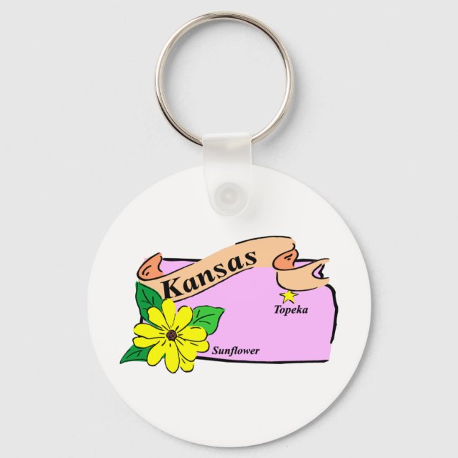 Kansas Karta Nyckelring (Framsida)