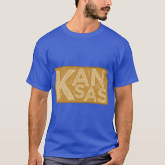 Kansas Karttypografi Brun T Shirt