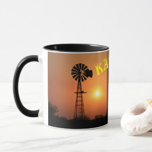 Kansas Kvarn Silhouette Smoky Himlar Coffee Mugg